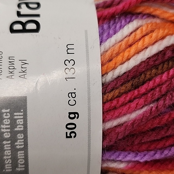 Coach Schachenmayr SMC Bravo Jacquard 254 Yds 4  Hanks Rainbow Acrylic Yarn - Picture 7 of 13
